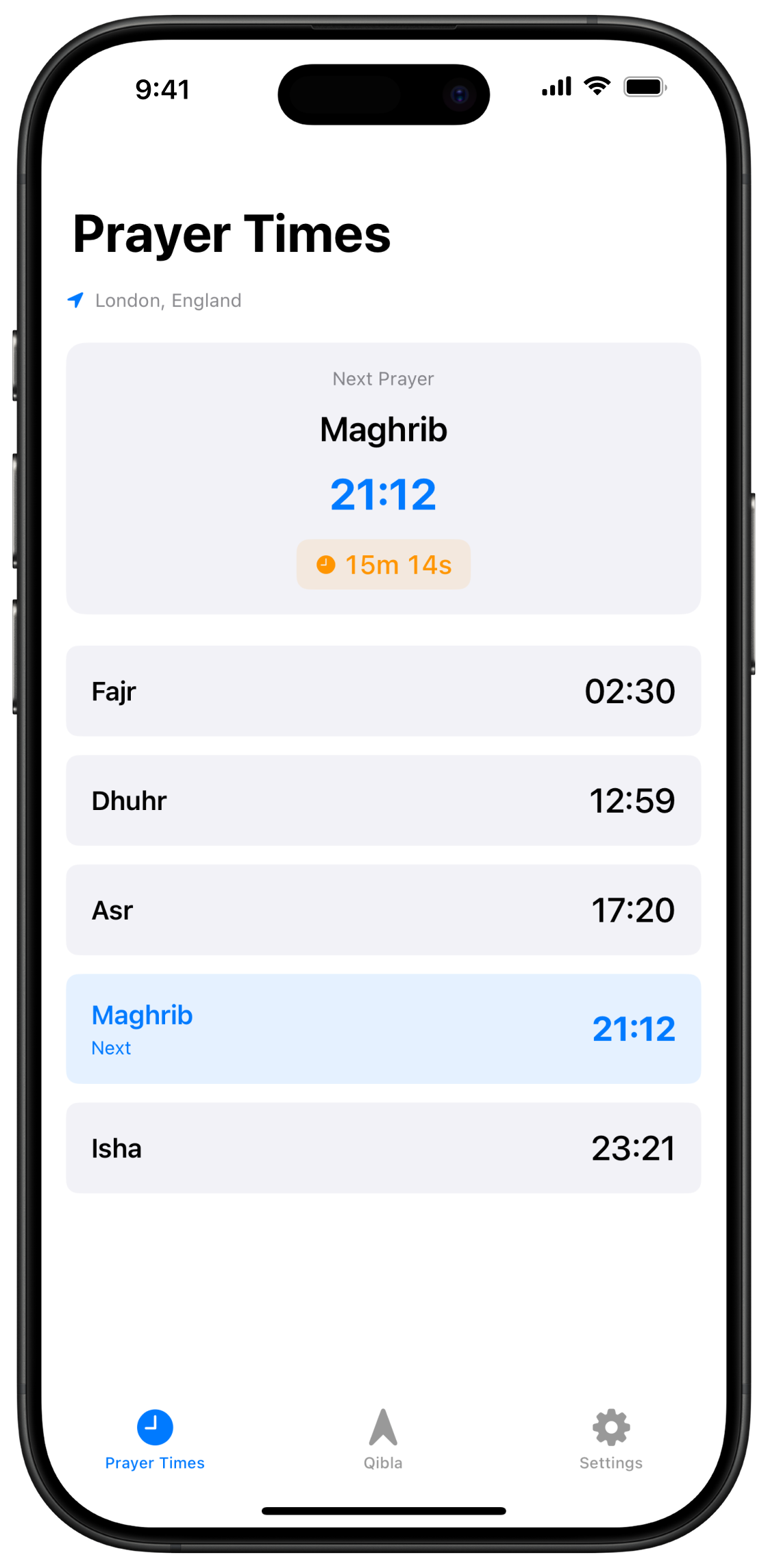 Prayer Times